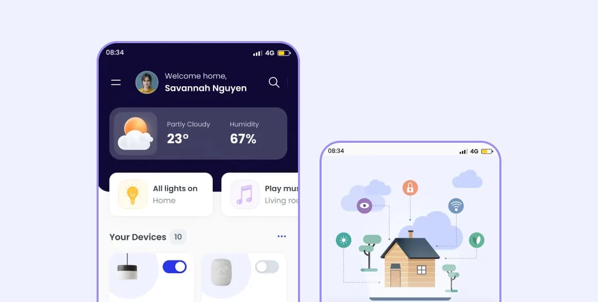 Smart Home App Design screenshot